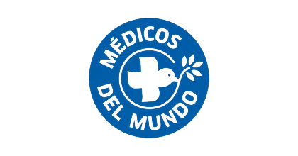 Logo de Médicos del Mundo, aliado de Programa Compañeros A.C.